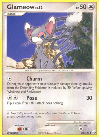 Glameow (83/130) [Diamante y perla: conjunto básico] 