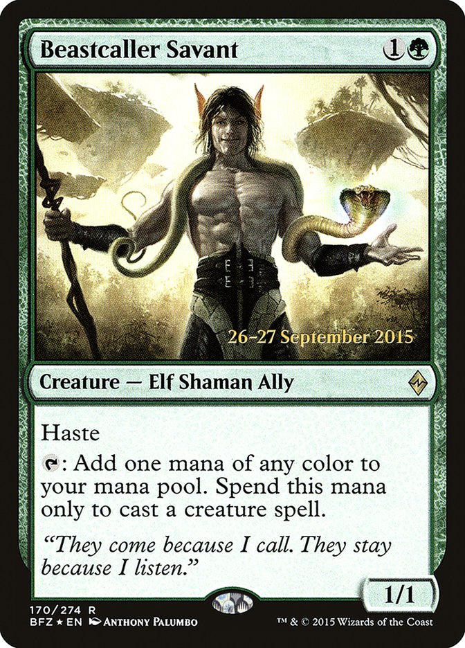 Beastcaller Savant [Promociones de presentación de Battle for Zendikar] 