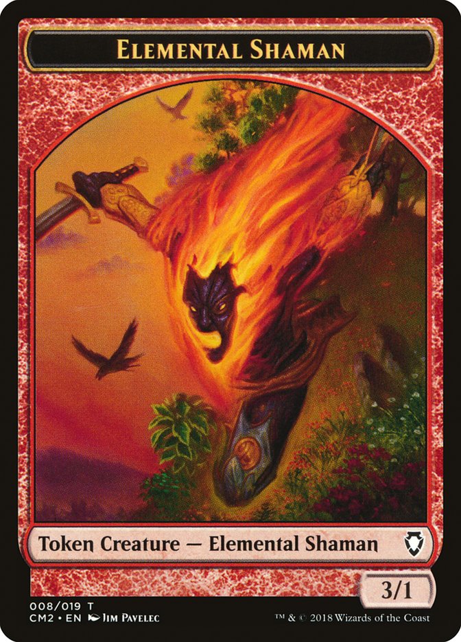 Ficha de chamán elemental [Fichas del Volumen II de Commander Anthology] 