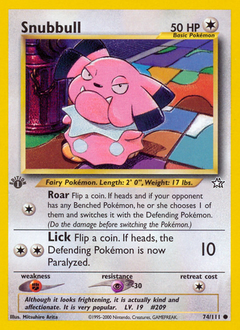 Snubbull (74/111) [Neo Génesis 1.ª edición] 