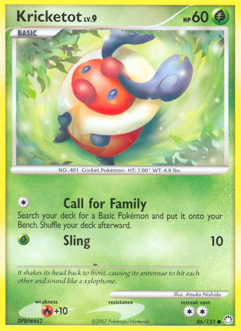 Kricketot (86/123) [Diamante y perla: tesoros misteriosos] 