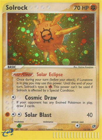 Solrock (13/100) [EX: Tormenta de arena] 