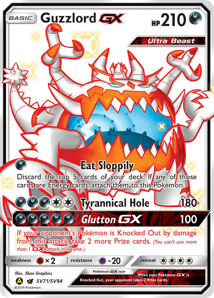 Guzzlord GX (SV71/SV94) [Sol y Luna: Destinos Ocultos - Bóveda Brillante] 