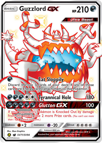 Guzzlord GX (SV71/SV94) [Sol y Luna: Destinos Ocultos - Bóveda Brillante] 