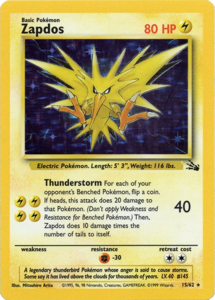 Zapdos (15/62) [Fossil ilimitado] 