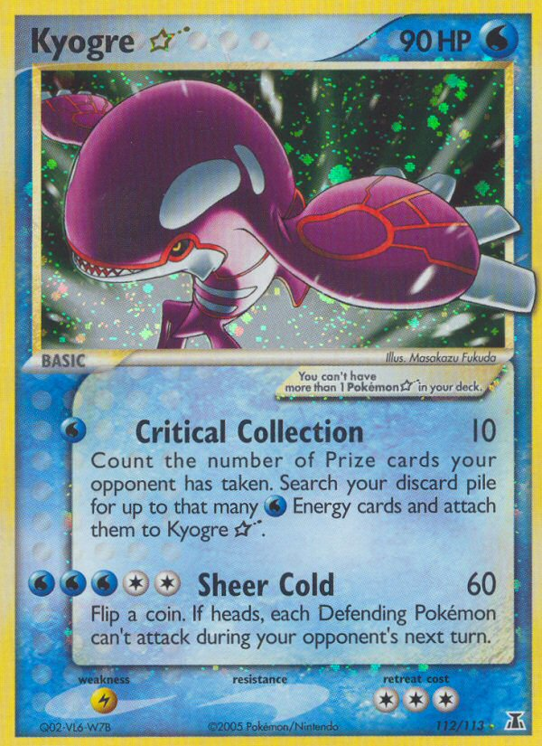Estrella Kyogre (112/113) [EX: Especie Delta] 