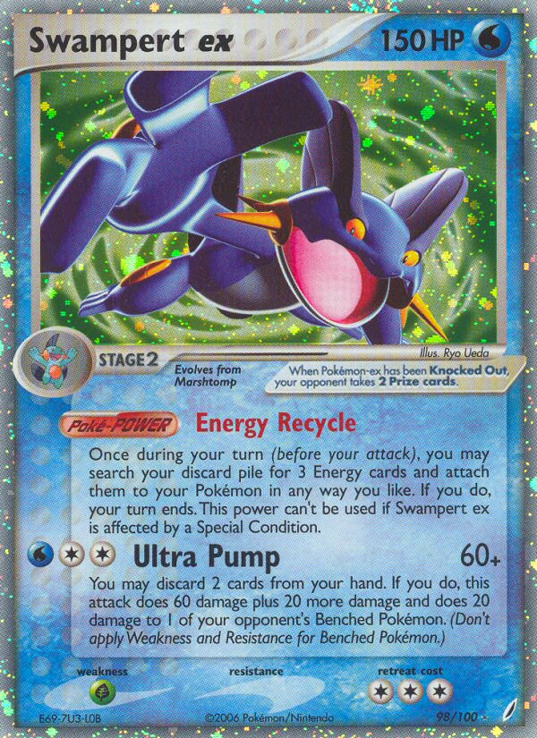 Swampert ex (98/100) [EX: Guardianes de Cristal] 