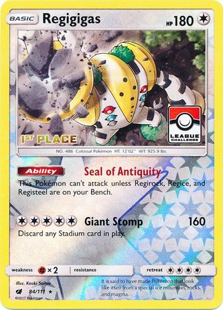 Regigigas (84/111) (Promoción de liga, 1er lugar) [Sol y Luna: Crimson Invasion] 