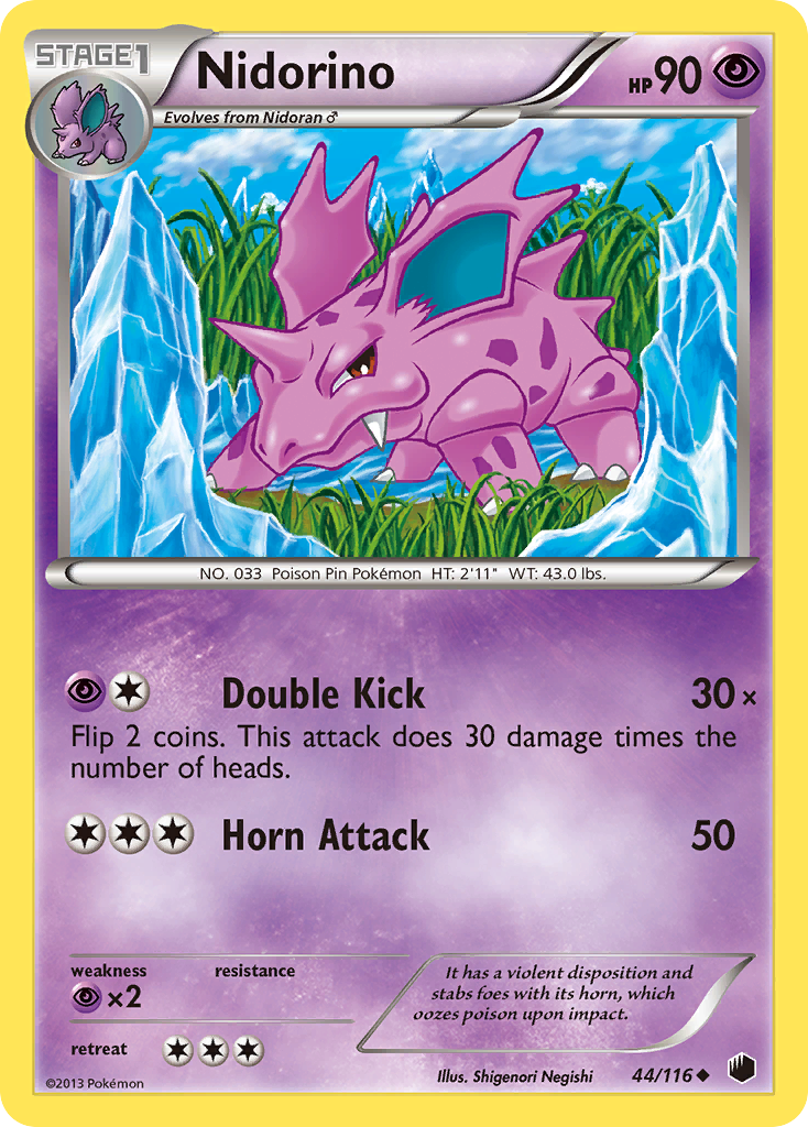 Nidorino (44/116) [Blanco y negro: Plasma Freeze] 