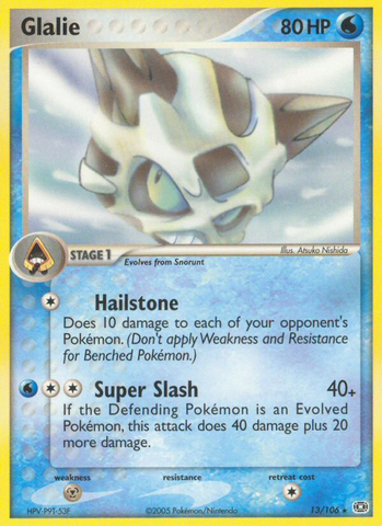 Glalie (13/106) [EX: Esmeralda] 