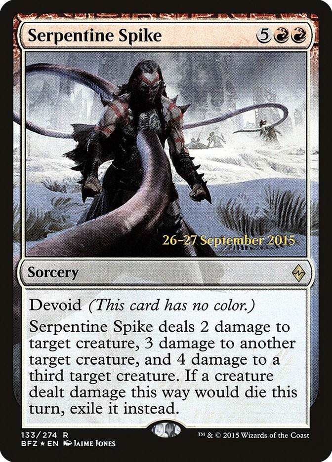 Serpentine Spike [Promociones de presentación de Battle for Zendikar] 
