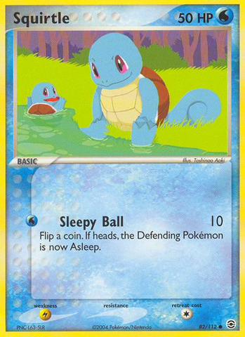 Squirtle (82/112) [EX: Rojo fuego y verde hoja] 