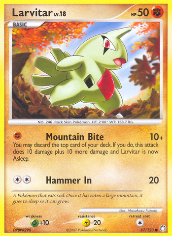 Larvitar (87/123) [Diamante y Perla: Tesoros Misteriosos] 