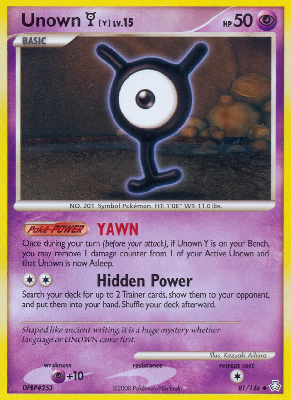 Unown Y (81/146) [Diamond &amp; Pearl: Leyendas despiertas] 