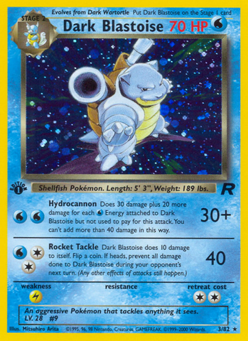Blastoise oscuro (3/82) [Equipo Rocket 1.ª edición] 