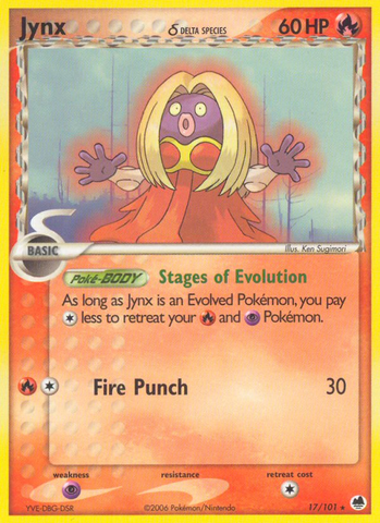 Jynx (17/101) (Especie Delta) [EX: Dragon Frontiers] 
