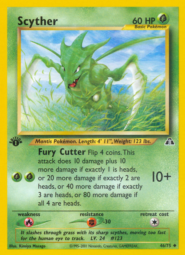 Scyther (46/75) [Neo Discovery 1.ª edición] 