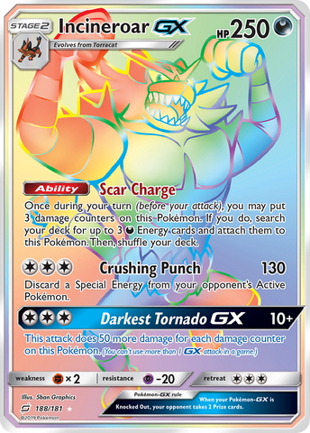 Incineroar GX (188/181) [Sol y Luna: forman equipo] 