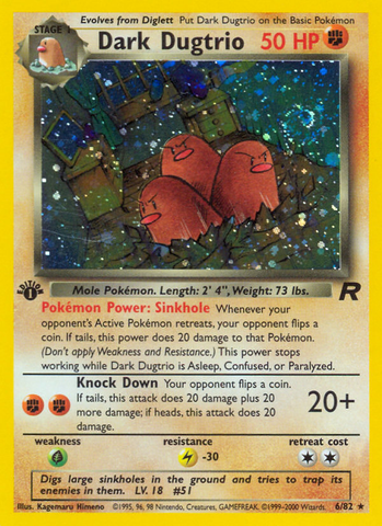 Dark Dugtrio (6/82) [Equipo Rocket 1.ª edición] 