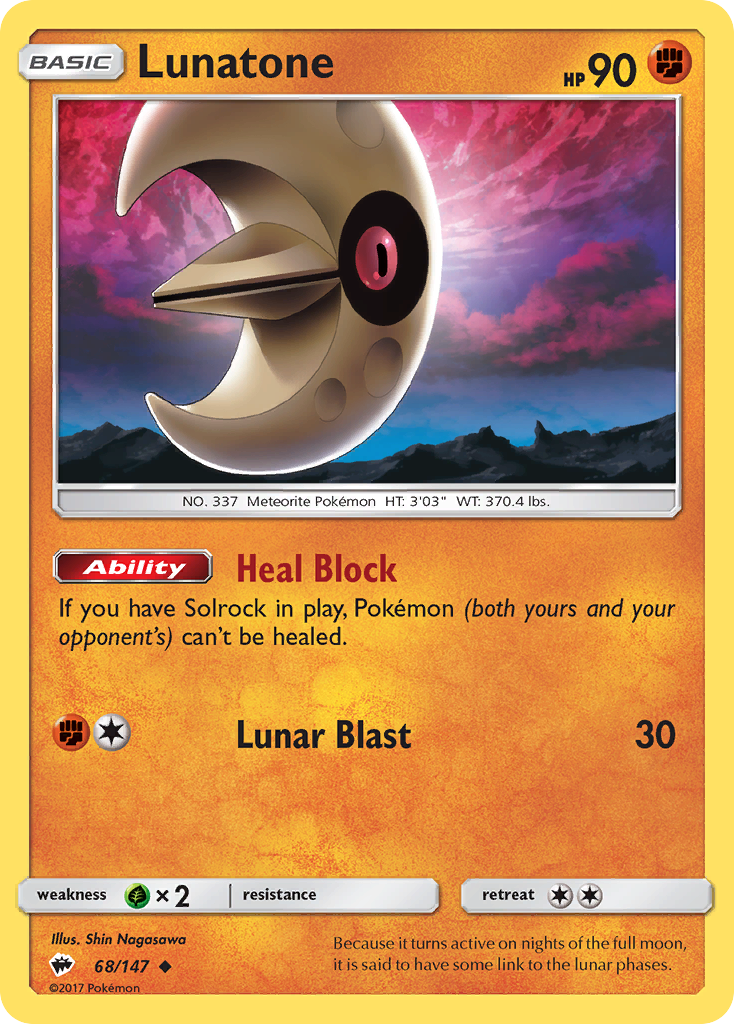Lunatone (68/147) [Sol y Luna: Sombras ardientes] 