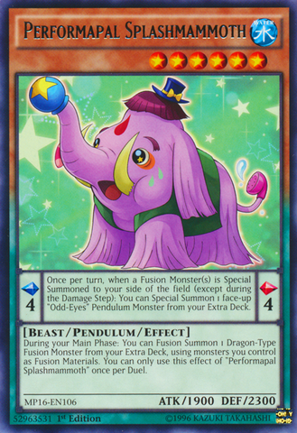 Mamut salpicador performapal [MP16-EN106] Raro 