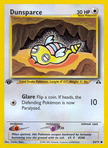 Dunsparce (54/75) [Neo Discovery 1.ª edición] 