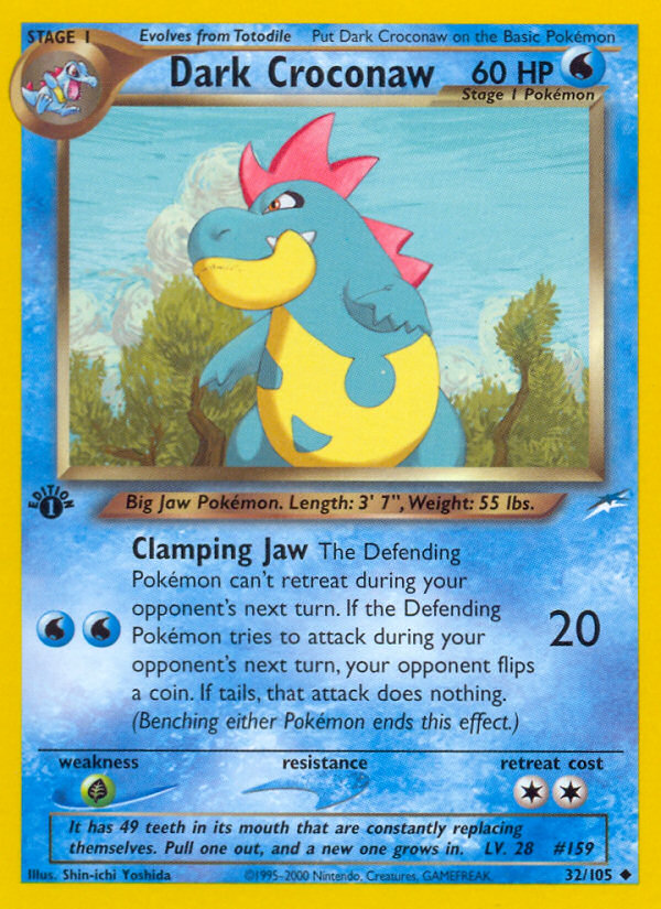 Croconaw oscuro (32/105) [Neo Destiny 1.ª edición] 