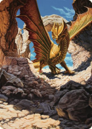 Tarjeta de arte de dragón de latón antiguo (02) [Commander Legends: Battle for Baldur's Gate Art Series] 