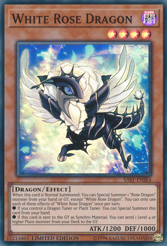 Dragón Rosa Blanca [SAST-ENSE4] Súper Raro 
