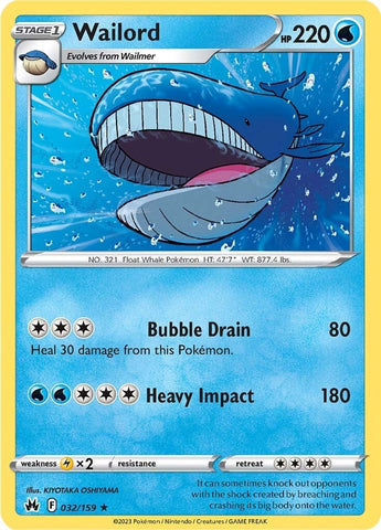 Wailord (032/159) [Espada y escudo: Crown Zenith] 