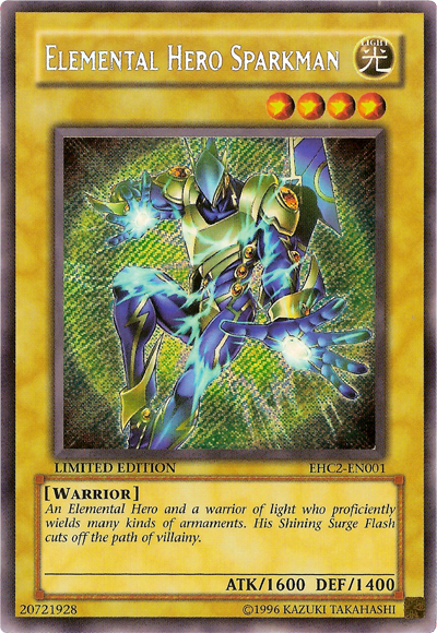 Héroe elemental Sparkman [EHC2-EN001] Secreto raro 