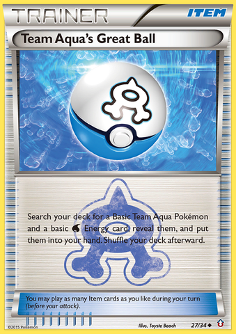 Gran balón del equipo Aqua (27/34) [XY: Doble crisis] 