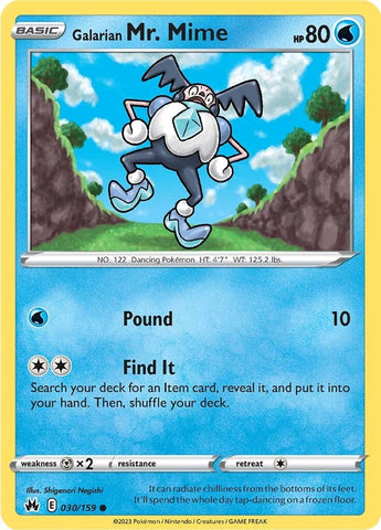 Sr. Mime de Galar (030/159) [Espada y escudo: Crown Zenith] 