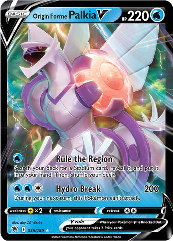 Origen Forma Palkia V (039/189) [Espada y escudo: Resplandor astral] 