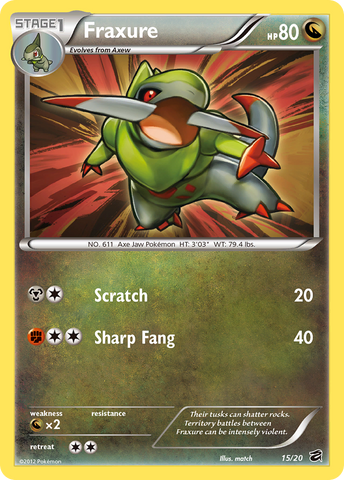 Fraxure (15/20) [Blanco y negro: Dragon Vault] 