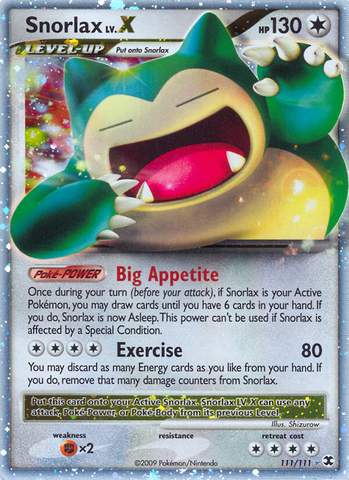 Snorlax LV.X (111/111) [Platino: Rivales en ascenso] 