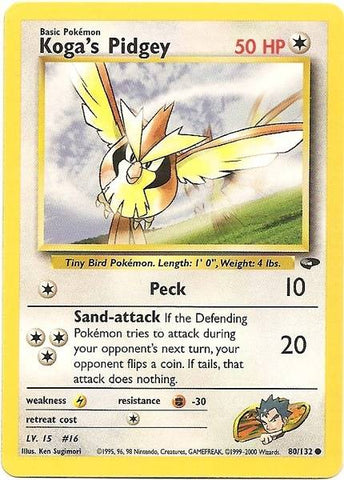 Pidgey de Koga (80/132) [Gym Challenge Unlimited] 