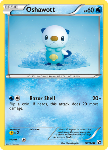 Oshawott (28/114) [Blanco y negro: Conjunto básico] 
