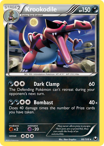 Krookodile (66/108) (Cosmos Holo) (Exclusivo en blíster) [Blanco y negro: Exploradores oscuros] 