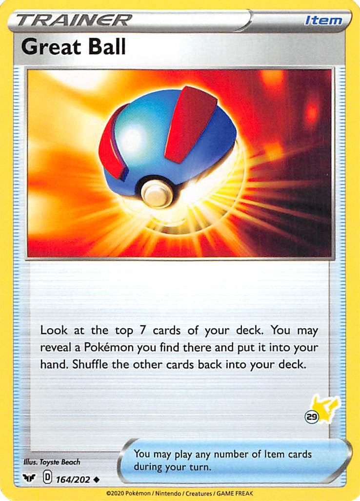 Gran bola (164/202) (Sello de Pikachu n.° 29) [Battle Academy 2022] 
