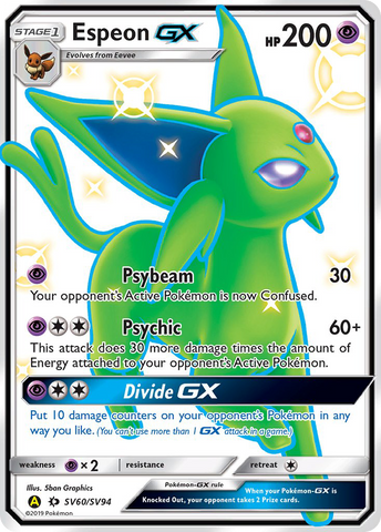 Espeon GX (SV60/SV94) [Sol y Luna: Destinos Ocultos - Bóveda Brillante] 