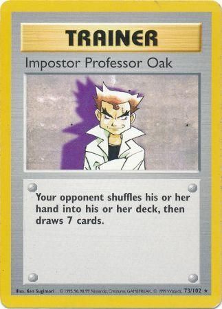 Profesor impostor Oak (73/102) [Conjunto básico Shadowless Unlimited] 