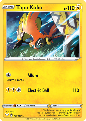 Tapu Koko (061/189) [Espada y escudo: Oscuridad en llamas] 