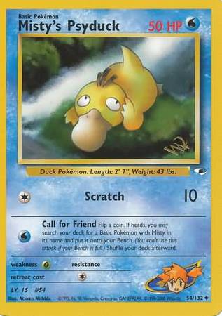 Psyduck de Misty (54/132) (Promoción estampada W) [Gym Heroes Unlimited] 