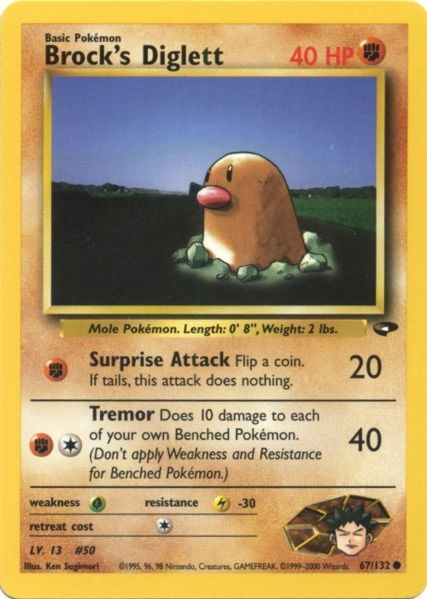 Diglett de Brock (67/132) [Gym Challenge Unlimited] 