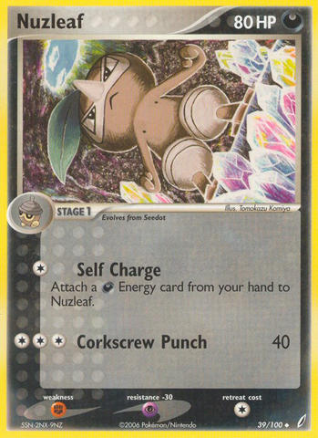 Nuzleaf (39/100) [EX: Guardianes de Cristal] 