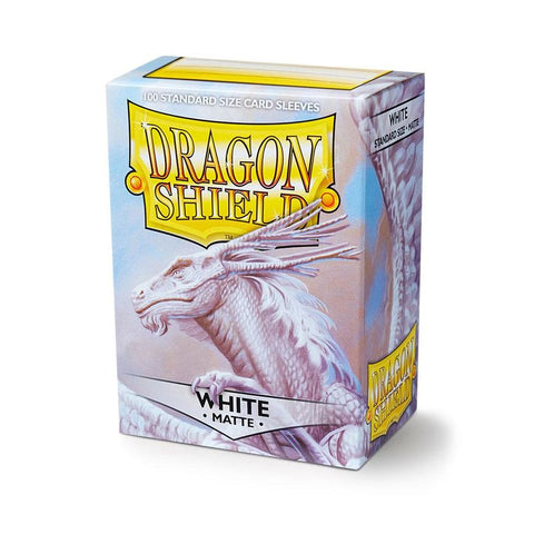 Dragon Shield Sleeves - White Matte (100 protectores)
