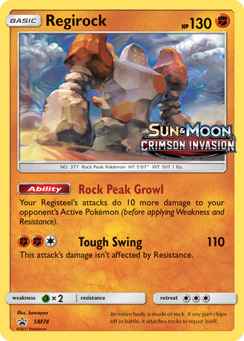 Regirock (SM74) [Sol y Luna: Promociones de Black Star] 
