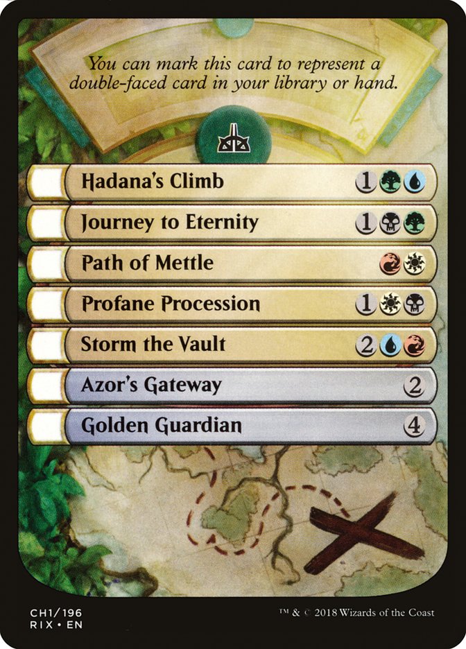 Lista de verificación de Rivales de Ixalan [Fichas de Rivales de Ixalan] 