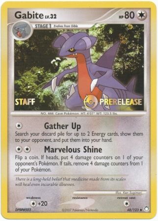 Gabite (48/123) (Promoción de presentación del personal) [Diamond &amp; Pearl: Black Star Promos] 